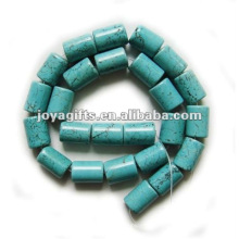 12 * 16MM perles en pierre en forme de tube turquoise